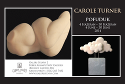 Carole Turner Sculpture Exhibition, Istanbul Turkey, Pofuduk, Clouds, Marble